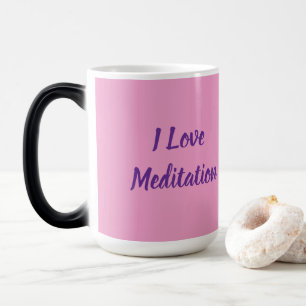 I Love Meditation Pink Morphing Mug