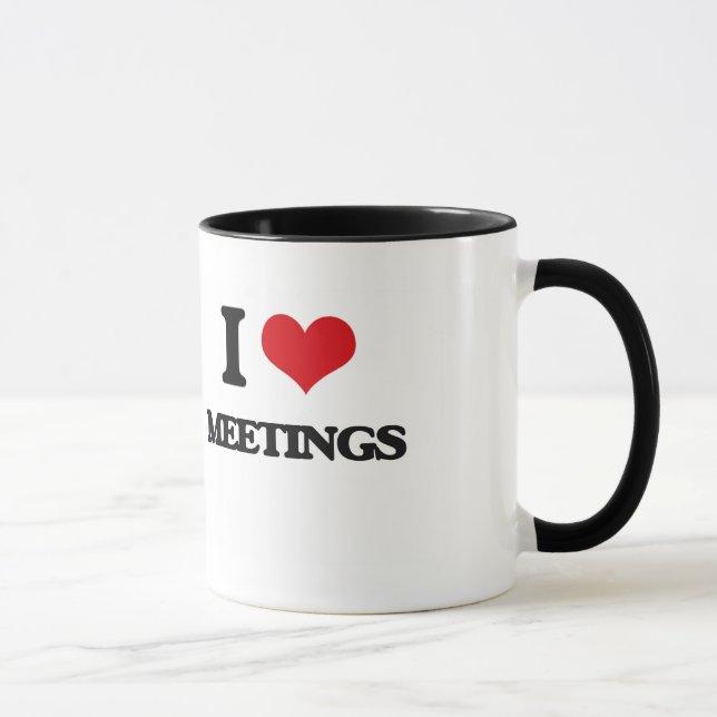 I Love Meetings Mug (Right)