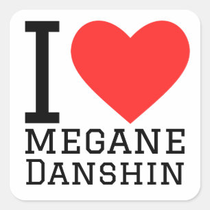 I love megane danshin square sticker