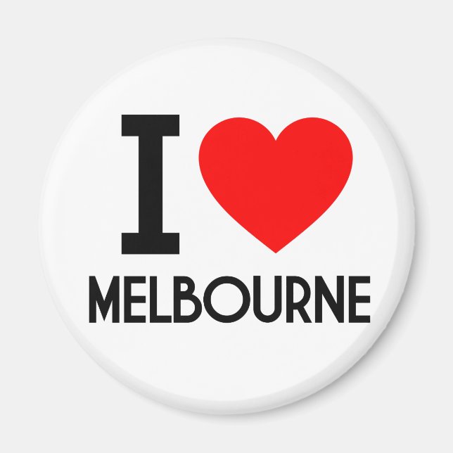I Love Melbourne Magnet (Front)