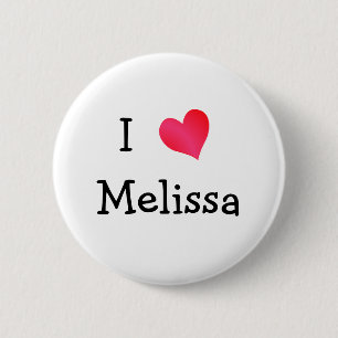I Love Melissa 2 Inch Round Button