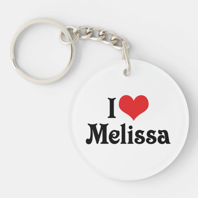 I Love Melissa Keychain (Front)