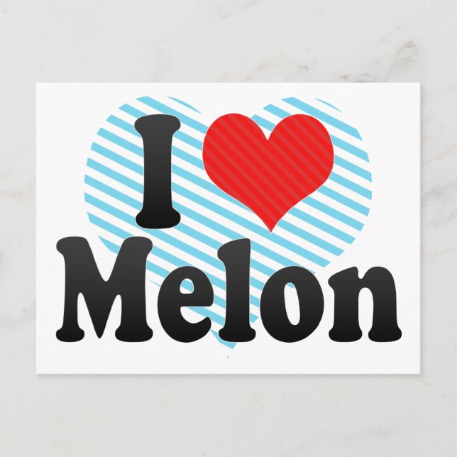 I Love Melon Postcard (Front)