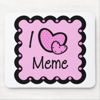 I Love Meme Cute T-Shirt Mouse Pad