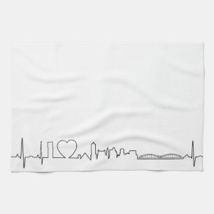 I love Memphis in an extraordinary ecg style Kitchen Towel
