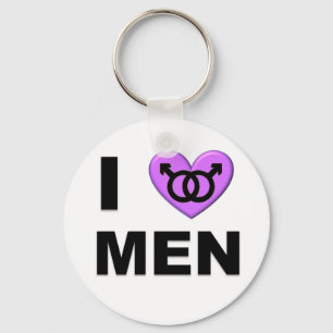 I Love Men Keychain