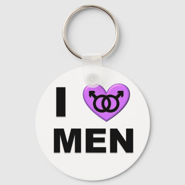 I Love Men Keychain (Front)