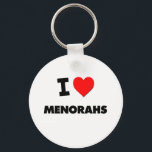I Love Menorahs Keychain<br><div class="desc">Use the search tool at my store to find other Menorahs merchandise. I Love Menorahs products avaiable on tshirts, sweatshirts, kids shirts, infant onsies, stickers, magnets, and much more Menorahs clothing fully customizable to your specifcations. If you like what you see, please link to my store (www.zazzle.com/ilovemyshirt) or email a...</div>