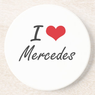 I Love Mercedes artistic design Coaster