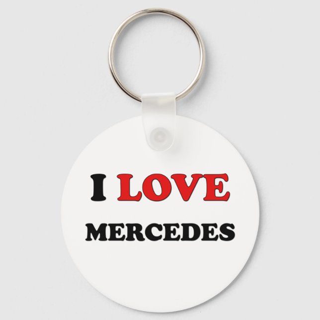 I Love Mercedes Keychain (Front)