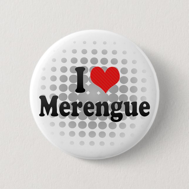 I Love Merengue 2 Inch Round Button (Front)