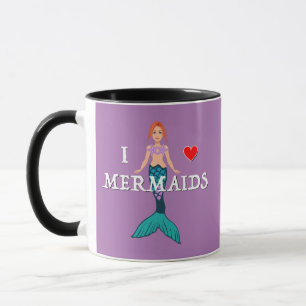 I Love Mermaids Design - Combo Mug