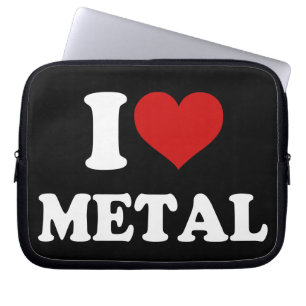 I Love Metal Laptop Sleeve