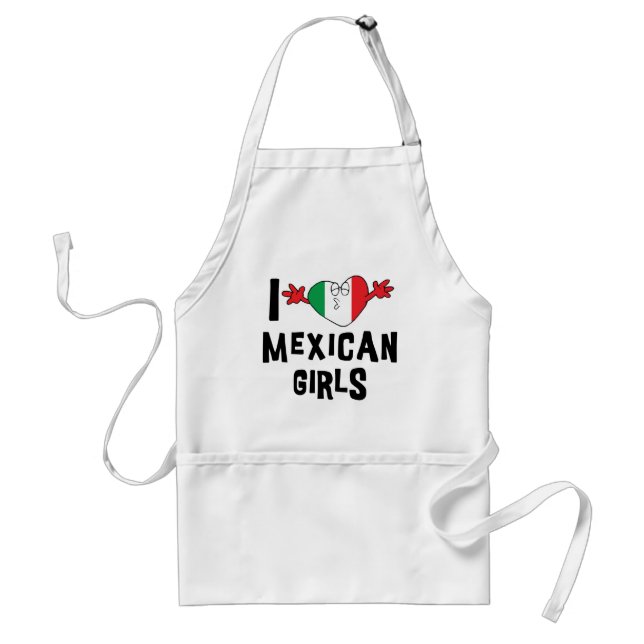 I Love Mexican Girls Standard Apron (Front)