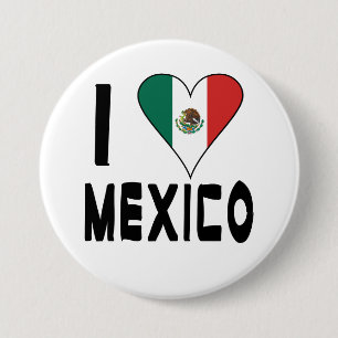 I Love Mexico 3 Inch Round Button