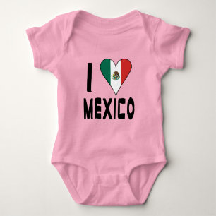 I Love Mexico Girl's Baby Bodysuit
