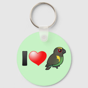 I Love Meyer's Parrots Keychain