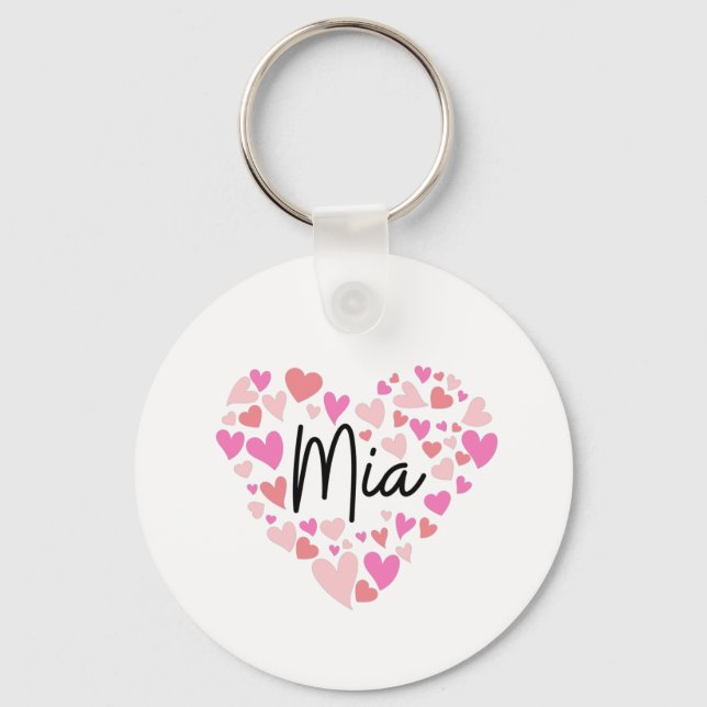I love Mia Keychain (Front)