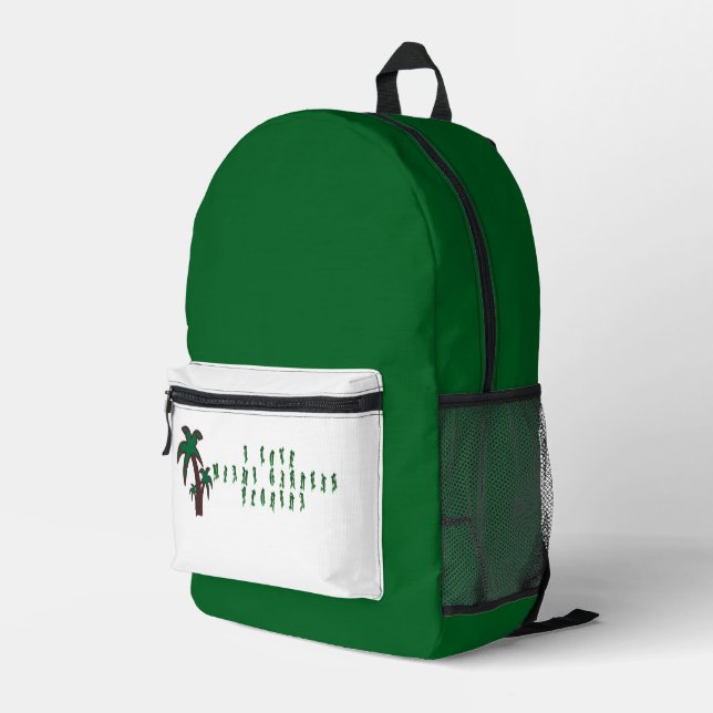 I Love Miami Gardens Florida Printed Backpack (Back Corner Right)