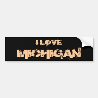 I LOVE MICHIGAN BUMPERSTICKER BUMPER STICKER