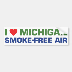I love Michigan Smoke-Free Air Bumper Sticker