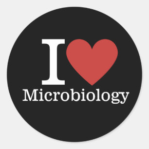 I ❤️ Love Microbiology for Students/Faculty CUSTOM Classic Round Sticker