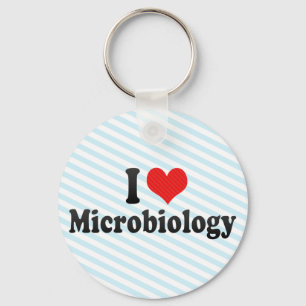 I Love Microbiology Keychain