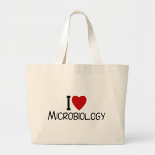 I Love Microbiology Large Tote Bag