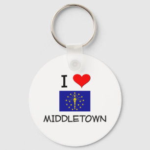 I Love MIDDLETOWN Indiana Keychain