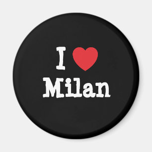 I love Milan heart custom personalized Magnet