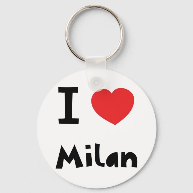 I love Milan Keychain (Front)