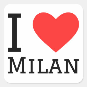 I love milan square sticker