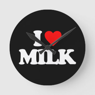 I LOVE MILK ROUND CLOCK