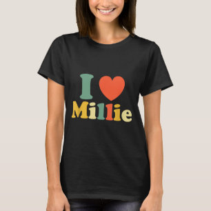 I Love Millie, I Heart Millie, Red Heart Valentine T-Shirt