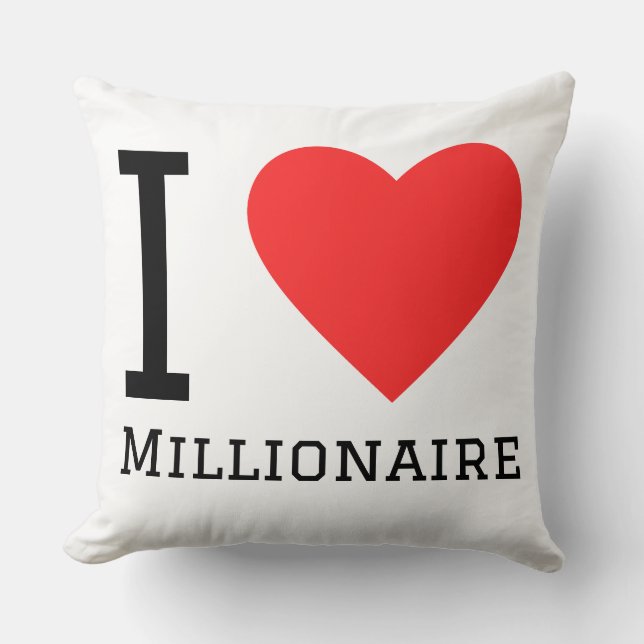 I love millionaire  throw pillow (Front)
