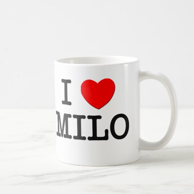 I Love Milo Coffee Mug (Right)
