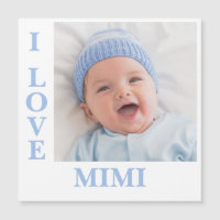 I Love Mimi Typographie Photo Carte magnétique