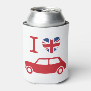 I love Mini Coopers - Red Can Cooler