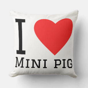 I love mini pig throw pillow
