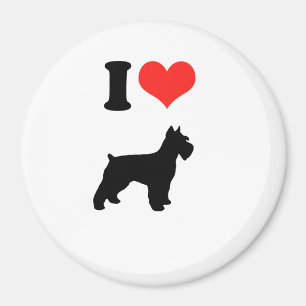 I Love Miniature Schnauzers Magnet