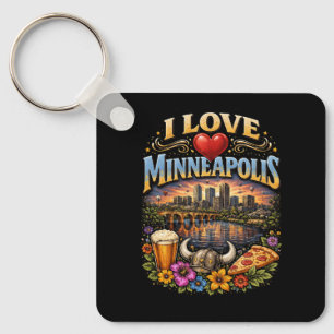 I Love Minneapolis Keychain