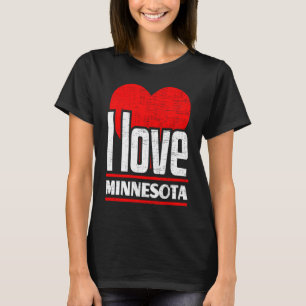 I Love Minnesota Best Home State  I Heart Minnesot T-Shirt