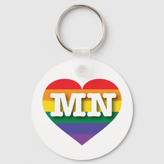 I love Minnesota Gay Pride Keychain (Front)