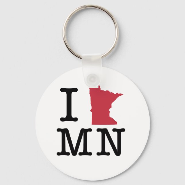 I Love Minnesota Keychain (Front)