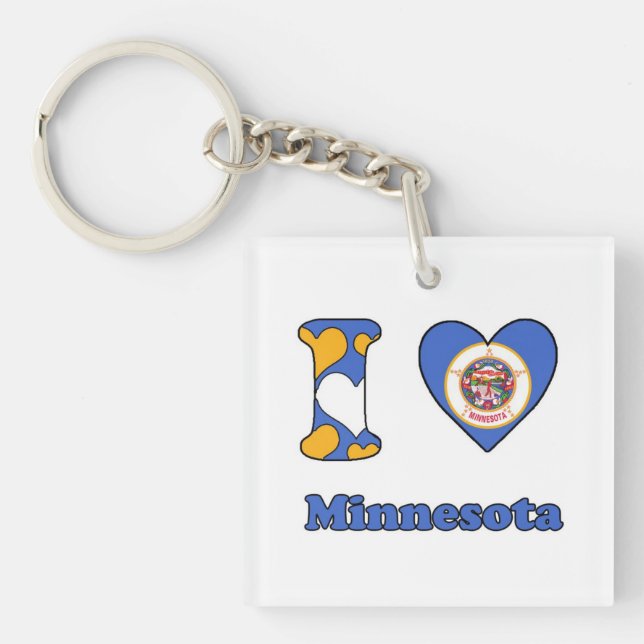 I love Minnesota Keychain (Front)