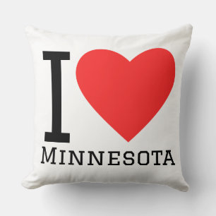 I love minnesota throw pillow