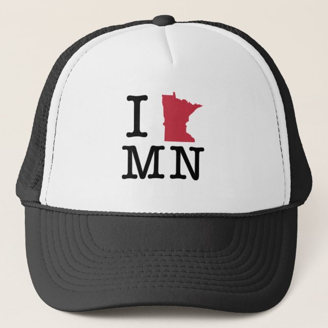 I Love Minnesota Trucker Hat (Front)