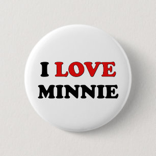 I Love Minnie 2 Inch Round Button