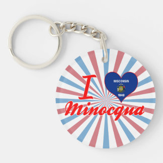 I Love Minocqua, Wisconsin Keychain