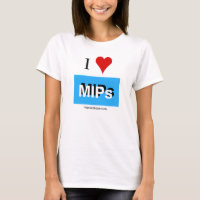 I love MIPs mipdatabase logo Womens T-shirt